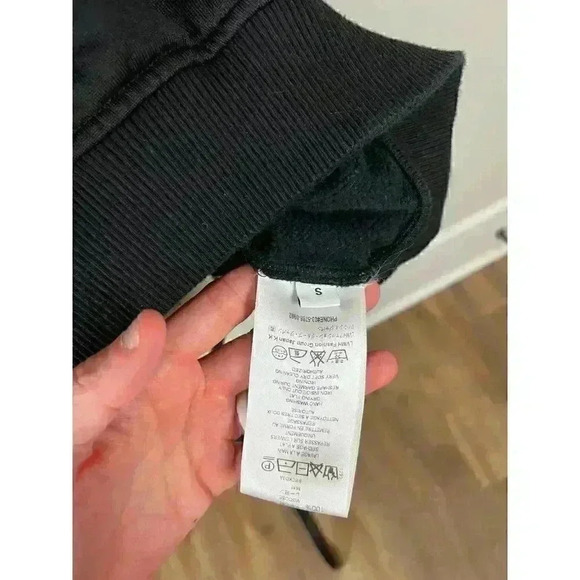 Givenchy Paris Sweatshirt Cape Oversized Black Embroidered Signature Women's S - Picture 5 of 14